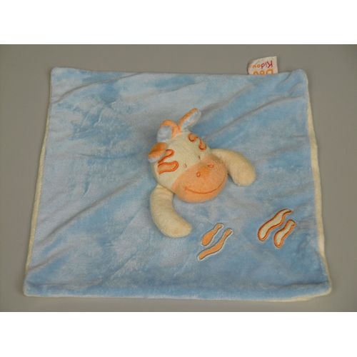 Doudou Vache Bleue Jaune Orange Doukidou