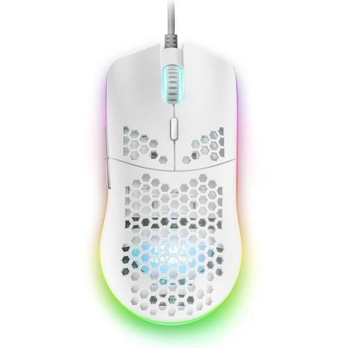 MARS GAMING MMAX - Souris - pour droitiers - optique - 7 boutons - filaire - USB - blanc