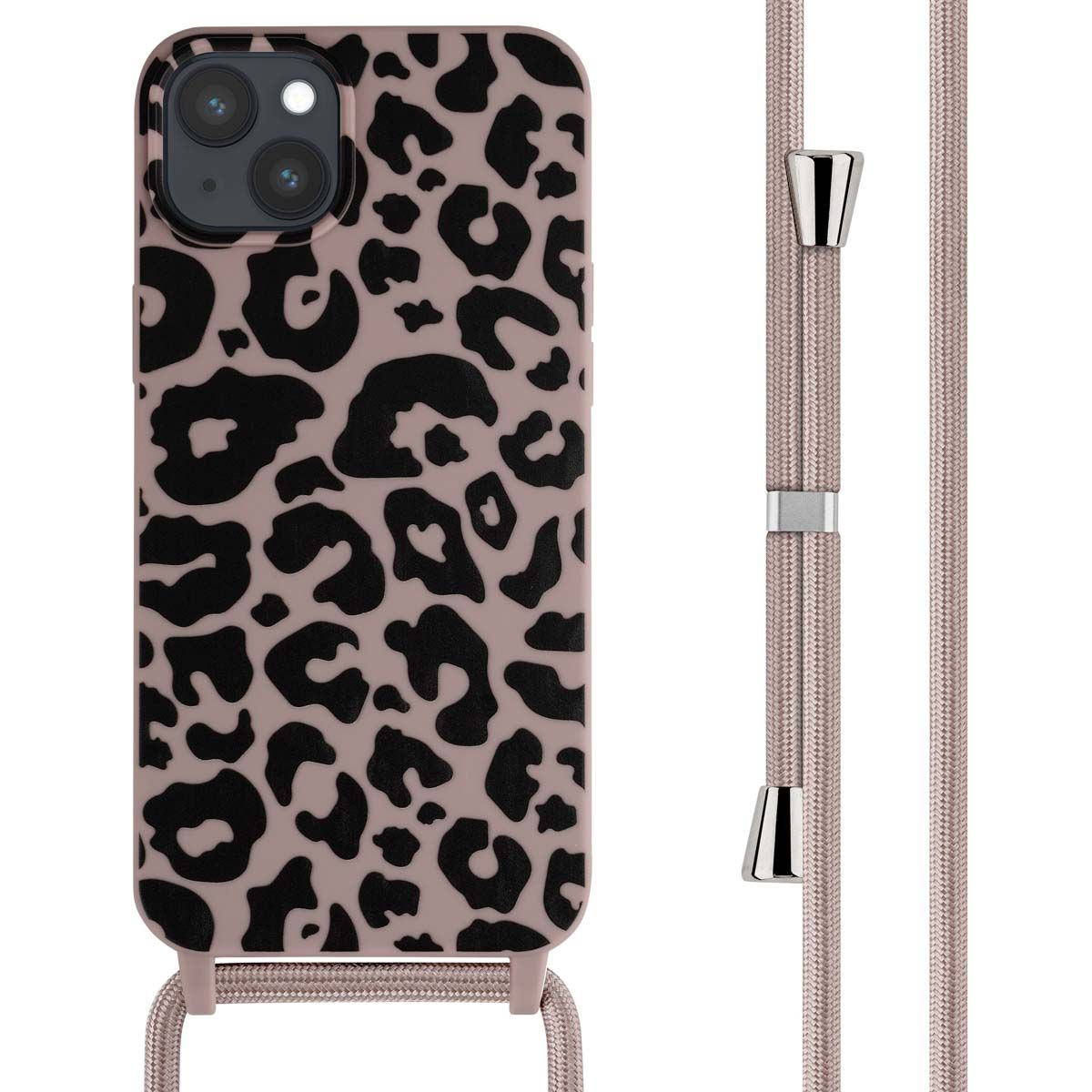 Imoshion Coque Design En Silicone Avec Cordon Iphone 15 Plus Animal Pink