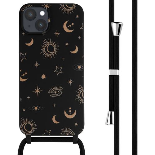 Imoshion Coque Design En Silicone Avec Cordon Iphone 15 Plus Sky Black