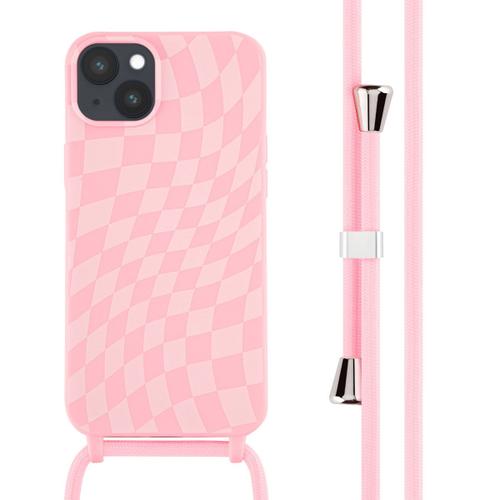 Imoshion Coque Design En Silicone Avec Cordon Iphone 14 Plus Retro Pink