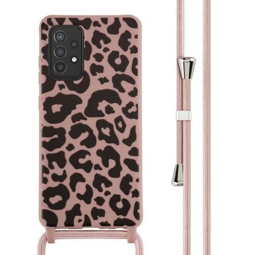 Imoshion Coque Design En Silicone Avec Cordon Samsung Galaxy A52(S) (5g/4g) Animal Pink