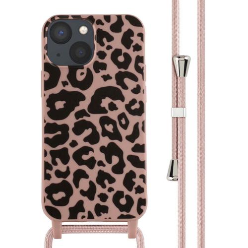 Imoshion Coque Design En Silicone Avec Cordon Iphone 13 Mini Animal Pink