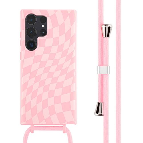 Imoshion Coque Design En Silicone Avec Cordon Samsung Galaxy S23 Ultra Retro Pink