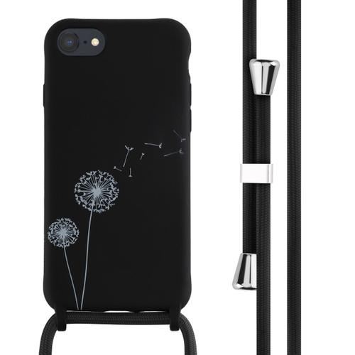 Imoshion Coque Design En Silicone Avec Cordon Iphone Se (2022 / 2020) / 8 / 7 Dandelion Black