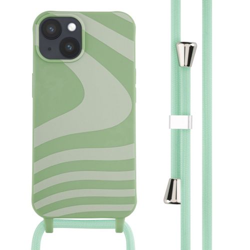 Imoshion Coque Design En Silicone Avec Cordon Iphone 14 Retro Green