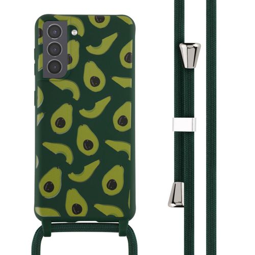 Imoshion Coque Design En Silicone Avec Cordon Samsung Galaxy S21 Avocado Green