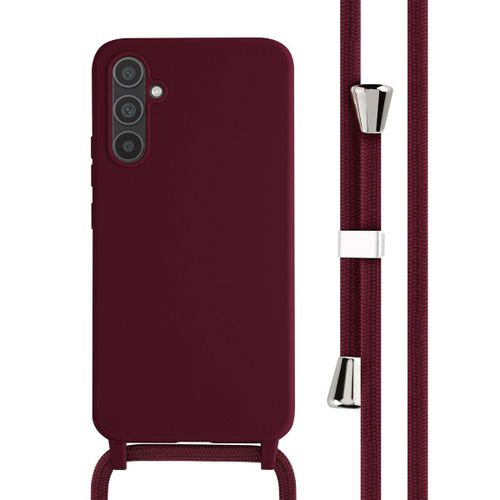 Imoshion ¿Coque En Silicone Avec Cordon Samsung Galaxy A34 (5g) Rouge Foncé