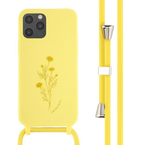 Imoshion Coque Design En Silicone Avec Cordon Iphone 12 (Pro) Flower Yellow