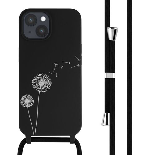 Imoshion Coque Design En Silicone Avec Cordon Iphone 15 Dandelion Black