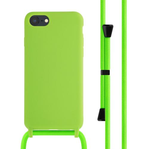 Imoshion ¿Coque En Silicone Avec Cordon Iphone Se (2022 / 2020) / 8 / 7 Vert Fluo