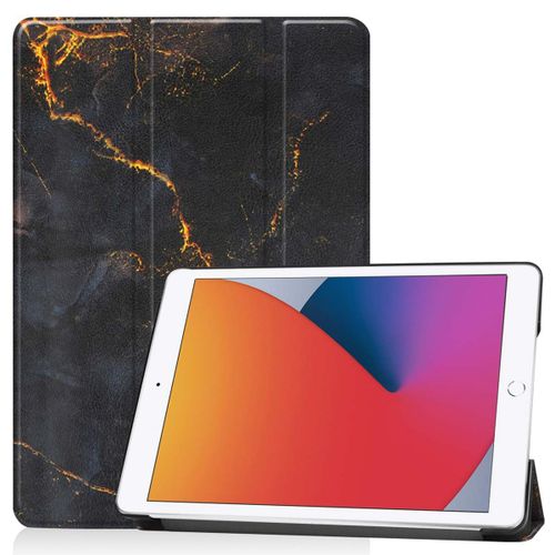 Imoshion Coque Tablette Design Trifold Ipad 9 (2021) 10.2 Pouces / Ipad 8 (2020) 10.2 Pouces / Ipad 7 (2019) 10.2 Pouces Black Marble