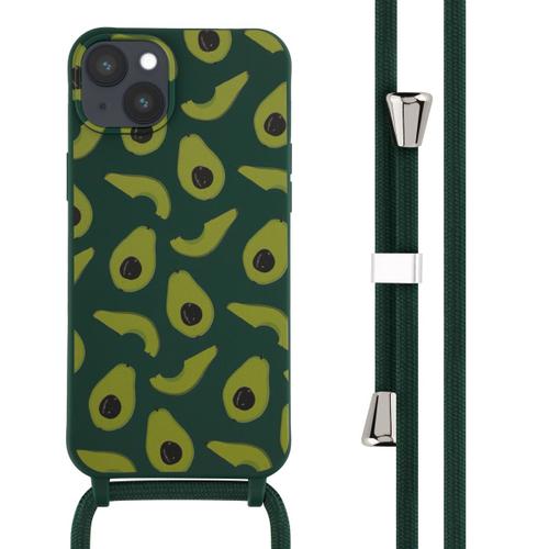 Imoshion Coque Design En Silicone Avec Cordon Iphone 14 Plus Avocado Green