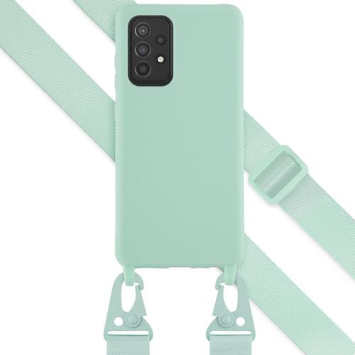 Selencia Coque Silicone Avec Cordon Amovible Samsung Galaxy A52(S) (5g/4g) Turquoise