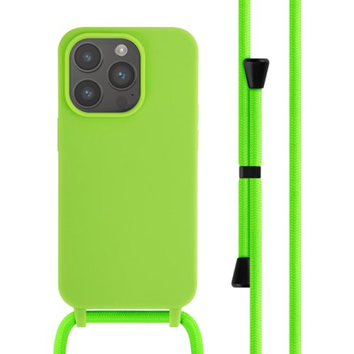 Imoshion ¿Coque En Silicone Avec Cordon Iphone 14 Pro Vert Fluo