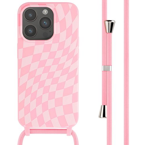 Imoshion Coque Design En Silicone Avec Cordon Iphone 15 Pro Retro Pink