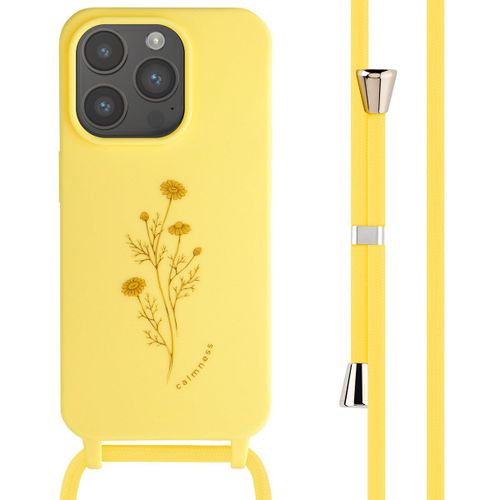 Imoshion Coque Design En Silicone Avec Cordon Iphone 15 Pro Flower Yellow