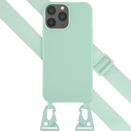 Selencia Coque Silicone Avec Cordon Amovible Iphone 13 Pro Max Turquoise