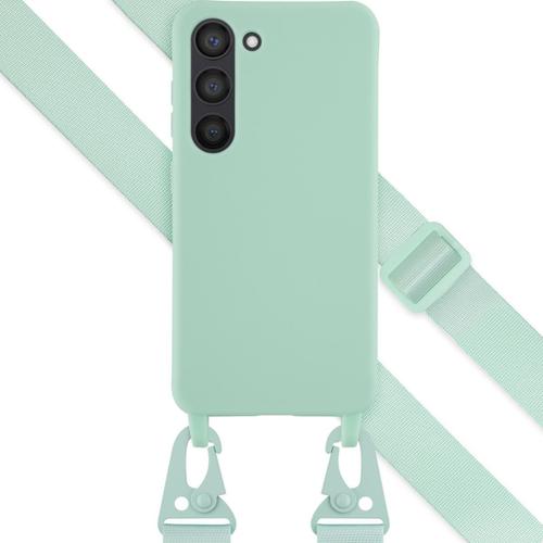 Selencia Coque Silicone Avec Cordon Amovible Samsung Galaxy S23 Turquoise