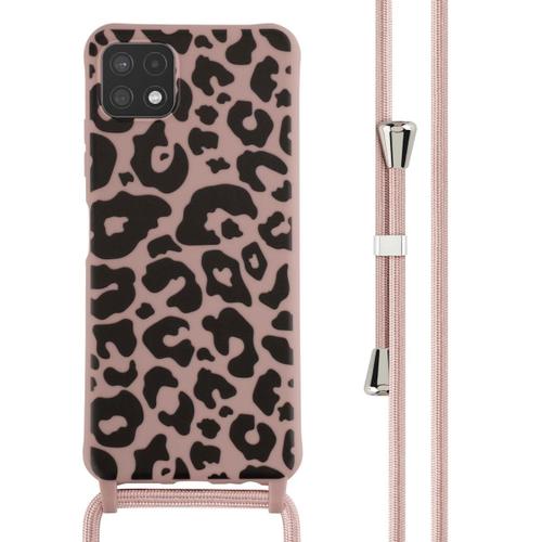 Imoshion Coque Design En Silicone Avec Cordon Samsung Galaxy A22 (5g) Animal Pink