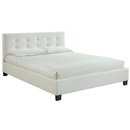 Lit 160 X 200 Blanc Capitonné Marquise