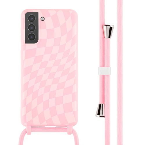 Imoshion Coque Design En Silicone Avec Cordon Samsung Galaxy S21 Plus Retro Pink