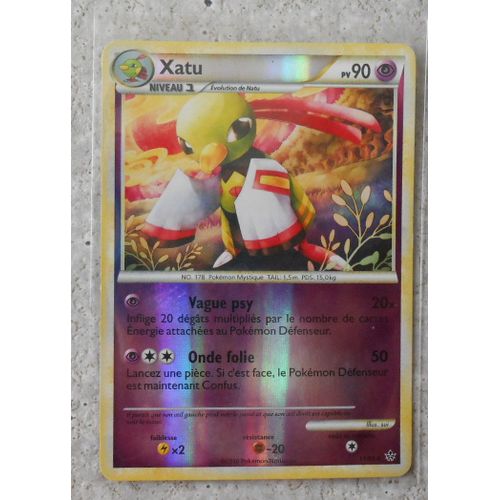 Carte Pokemon - Xatu - 11/95 H.S Dechainement - Holo - Reverse