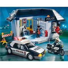Playmobil City Action 71395 pas cher, Commissariat de police avec système  d`alarme