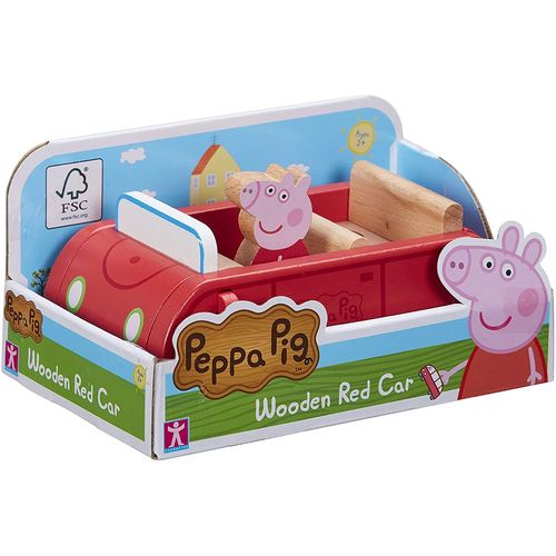 Peppa Pig 07208 Voiture Rouge En Bois
