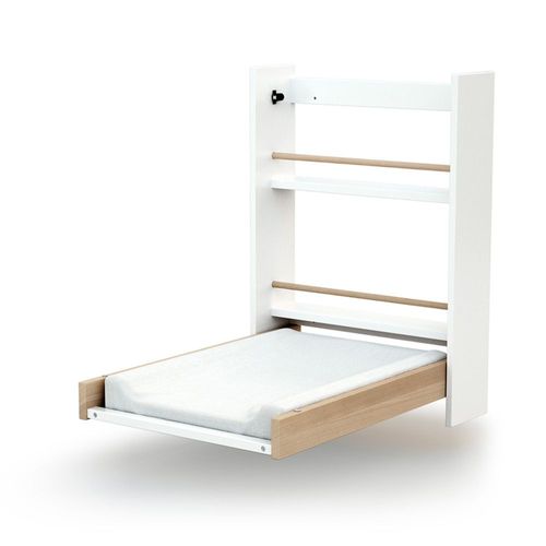Table À Langer Murale Essentiel Plus Blanc / Hêtre Verni