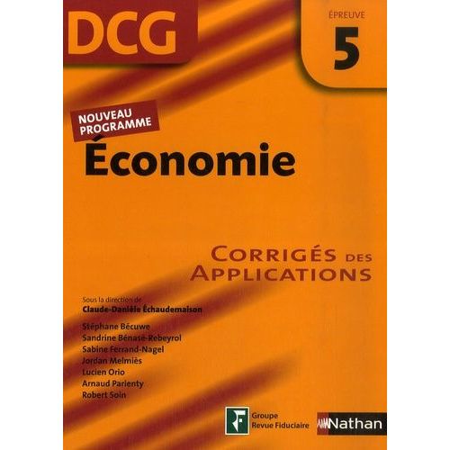Economie Dcg5 - Corrigés Des Applications