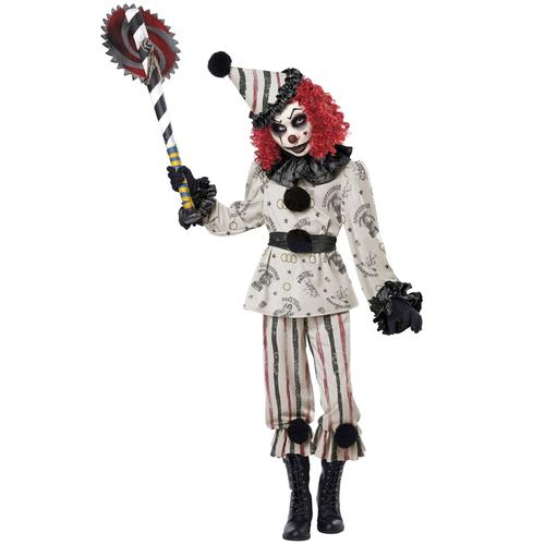 Déguisement Clown Sinistre Enfant - Taille: L 10 - 12 Ans (148 Cm)