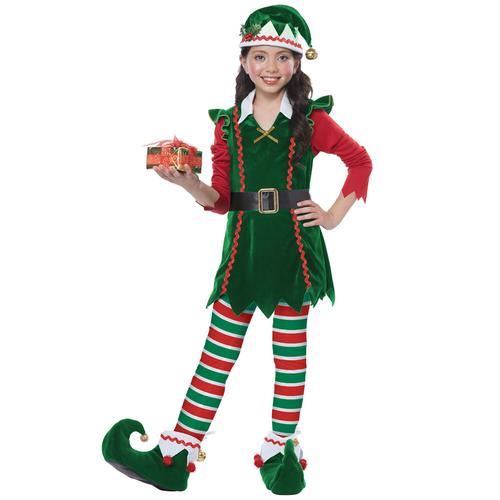 Déguisement Elfe De Noël Fille - Taille: Xs 4 - 6 Ans (116 Cm)