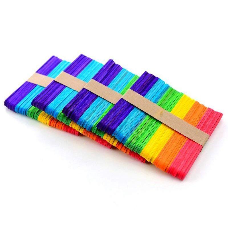 Pratique 400 Pices Arc-En-Ciel Couleur Bois Artisanat Sicle... - 2