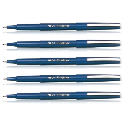 Pilot Lot De 5 Feutres D'ecriture Fineliner Pointe Extra Fine Tracé 0,4 Mm Bleu