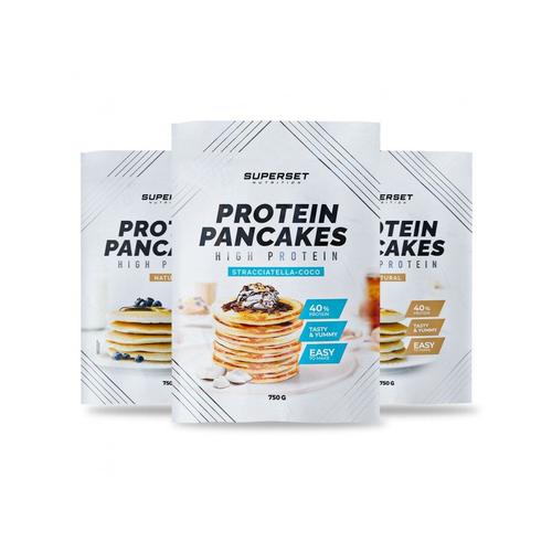 Pancakes Proteines Natural (2x750g) Pancakes Proteines Stracciatella-Coco (1x750g) 