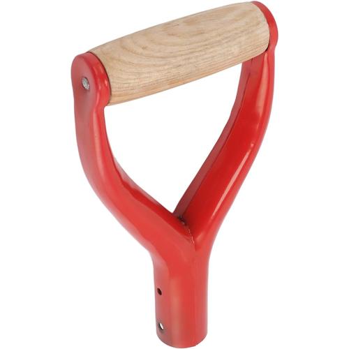 Rouge Manche De Pelle en Forme De Y, Manche De Pelle De Rechange pour Manche en Bois, Manche De Pelle en Y pour Outils De Creusement Et De Ratissage De Jardin (12,22 Po ID)(Rouge)