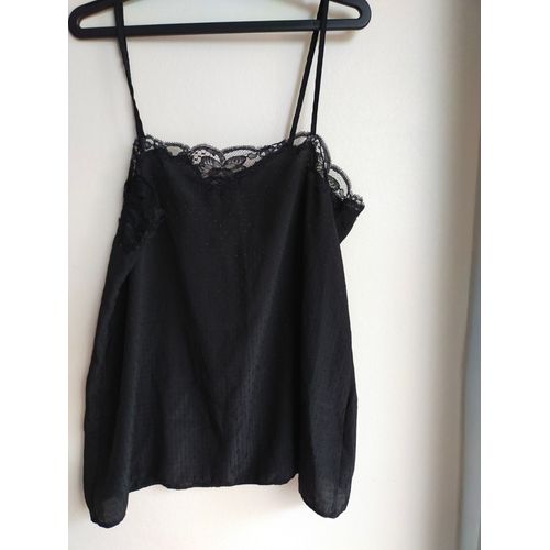 Caraco Rosy Noir Avec Dentelle T40