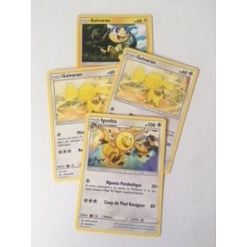 (1711) 3x Galvaran + Iguolta Pokemon