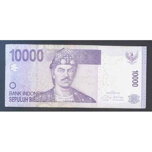 Billet De Banque Indonésie 10000 Rupiah De 2014