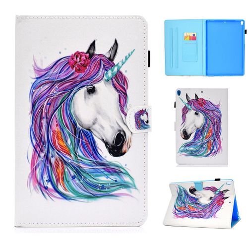 Housse Pour Apple Ipad Pro 10.5 (2017) / Ipad Air 3 10.5 (2019), Beau Pu Cuir Aimant Double Portefeuille Support Porte-Carte Protecteur Coque Étui À Rabat Avec Fonction De Veille / Réveil Automatique (Dt-15)