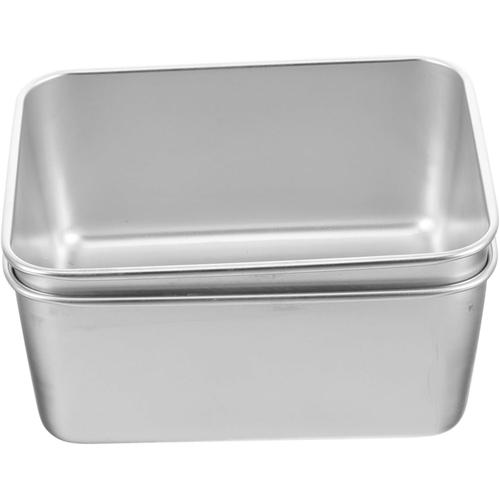 Argent 2 Pièces Bol De Pique-Nique Boîte À Tiffins En Métal Bento Étanche Contenants Alimentaires Hermétiques Bol De Camping Couverts De Table Acier Inoxydable 304 Matériel Réfrigérateur