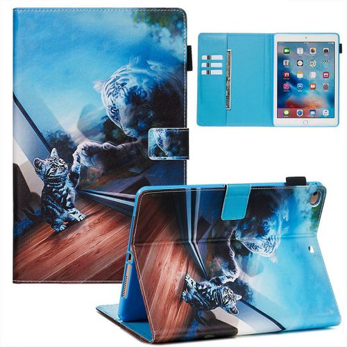 Saturcase Beau Motif Pu Cuir Pu Cuir Magnétique Flip Portefeuille Support Porte-Carte Réveil / Veille Automatique Coque Housse Étui Pour Apple Ipad Air / Ipad Air 2 / Ipad 9.7 (2017) / Ipad 9.7 (2018) (Ypw-3)