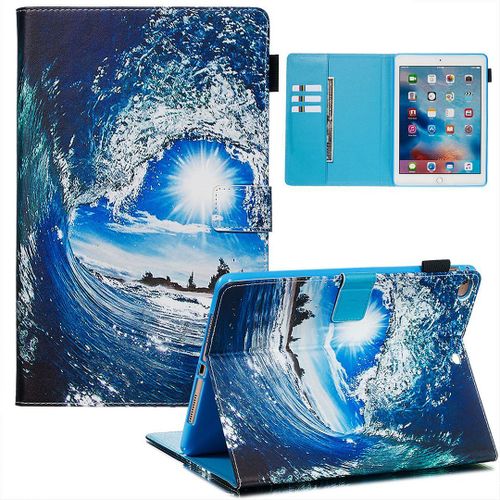 Saturcase Beau Motif Pu Cuir Pu Cuir Magnétique Flip Portefeuille Support Porte-Carte Réveil / Veille Automatique Coque Housse Étui Pour Apple Ipad Air / Ipad Air 2 / Ipad 9.7 (2017) / Ipad 9.7 (2018) (Ypw-1)