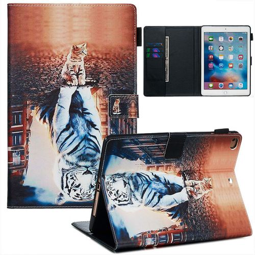 Saturcase Beau Motif Pu Cuir Pu Cuir Magnétique Flip Portefeuille Support Porte-Carte Réveil / Veille Automatique Coque Housse Étui Pour Apple Ipad Air / Ipad Air 2 / Ipad 9.7 (2017) / Ipad 9.7 (2018) (Ypw-5)