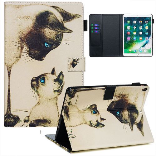 Saturcase Beau Motif Pu Cuir Pu Cuir Magnétique Flip Portefeuille Support Porte-Carte Réveil / Veille Automatique Coque Housse Étui Pour Apple Ipad Air 3 10.5" (2019) / Ipad Pro 10.5 (2017) (Ypw-8)