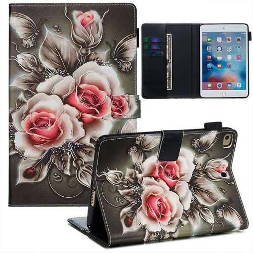 Apple Ipad Mini 2 3 4 5 Coque, Saturcase Beau Motif Pu Cuir Pu Cuir Magnétique Flip Portefeuille Support Porte-Carte Réveil / Veille Automatique Coque Housse Étui Pour Apple Ipad Mini 2 3 4 / Mini 5 (2019) (Ypw-6)
