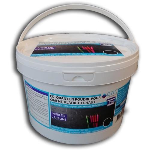 GRC - Colorant poudre Noir pour ciment, plâtre et chaux - 2kg