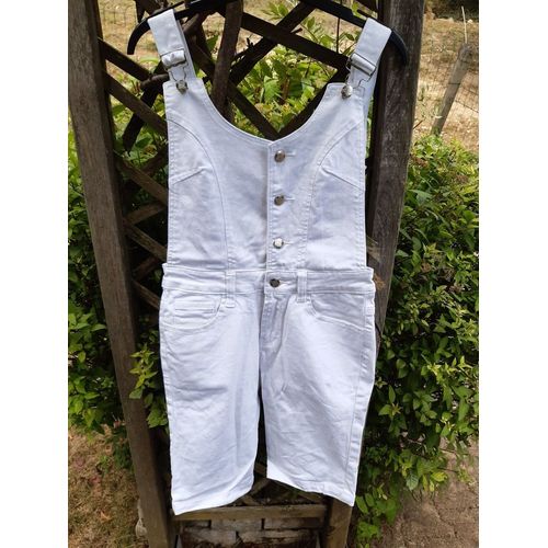 Short Salopette Court Blanc Taille 38