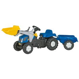 Tracteur À Pédales New Holland Tvt 190 Avec Chargeur Et Remorque